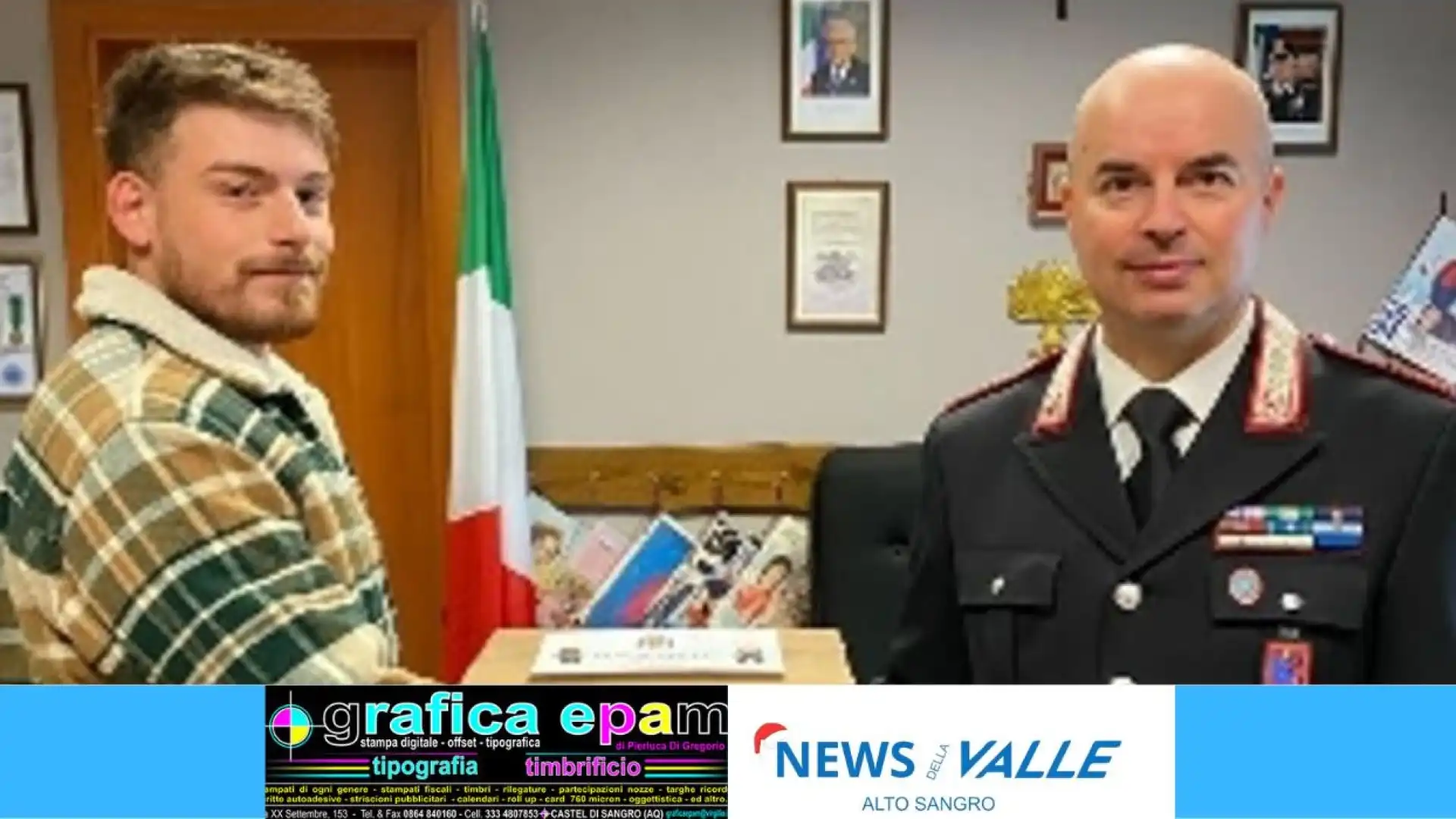 I Carabinieri di Isernia e Venafro consegnano un dono agli orfani e alle famiglie dei Carabinieri.